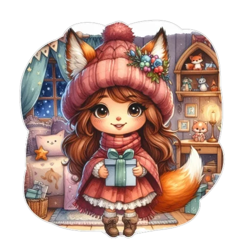 ❤ Стикер «Лис» для Telegram