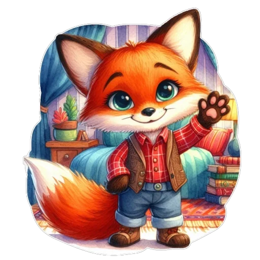 ❤ Стикер «Лис» для Telegram