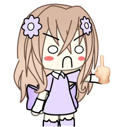 🖕 Стикер «lisa purple» для Telegram