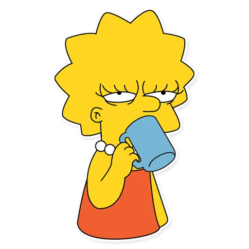 😑 Стикер «Lisa Simpson» для Telegram