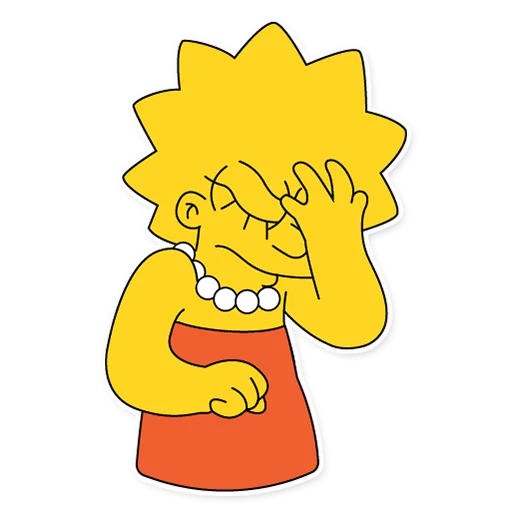 😓 Стикер «Lisa Simpson» для Telegram