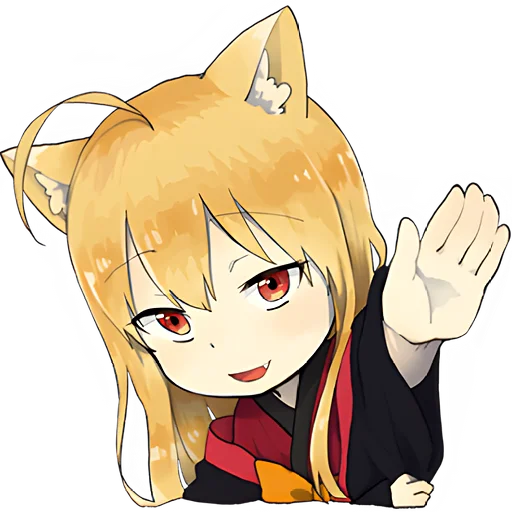 👋 Стикер «Лисичка тян» для Telegram