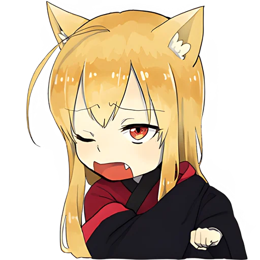 🥱 Стикер «Лисичка тян» для Telegram
