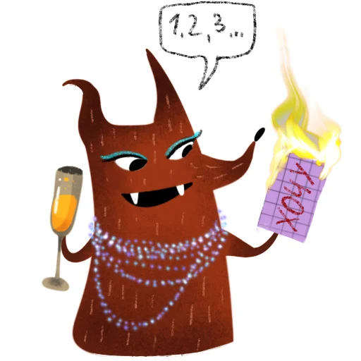 🥂 Стикер «Лисичка Изольда» для Telegram
