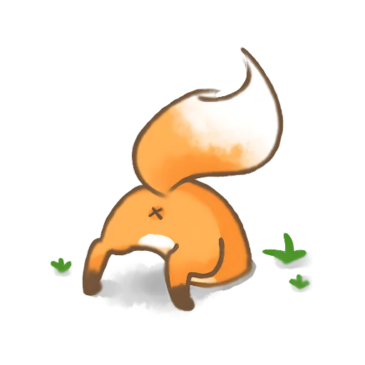 🍑 Стикер «Лис Амперчик» для Telegram