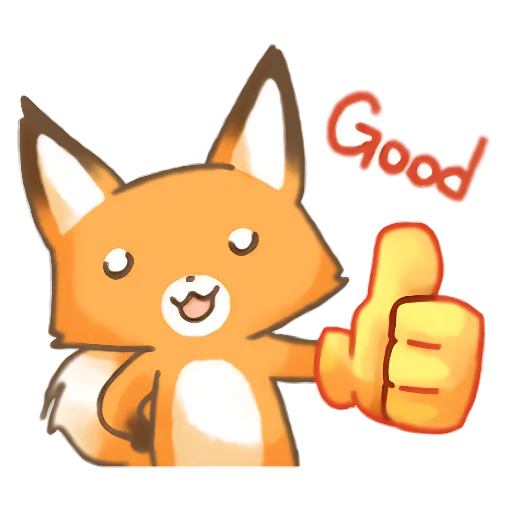 👍 Стикер «Лис Амперчик» для Telegram