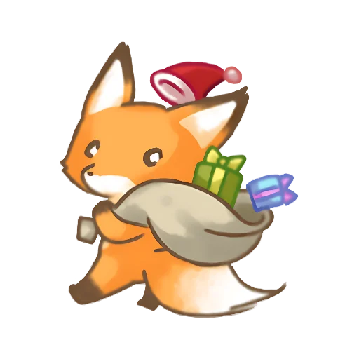 🎄 Стикер «Лис Амперчик» для Telegram