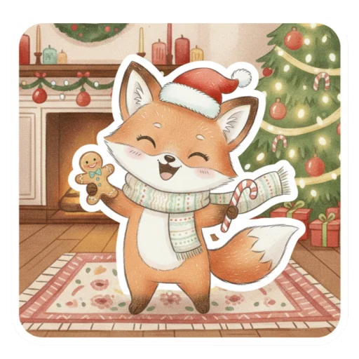 🥳 Стикер «лисенок» для Telegram