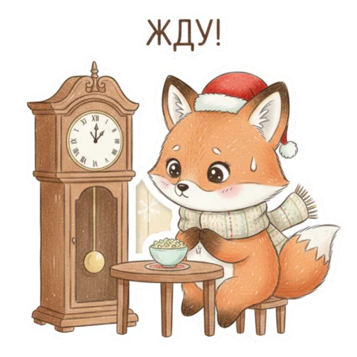 ⏳ Стикер «лисенок» для Telegram