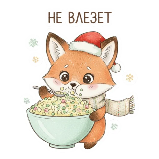 🥗 Стикер «лисенок» для Telegram