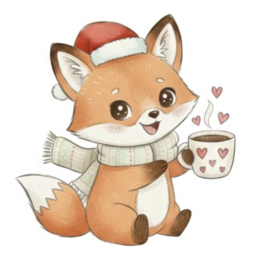 ☕ Стикер «лисенок» для Telegram