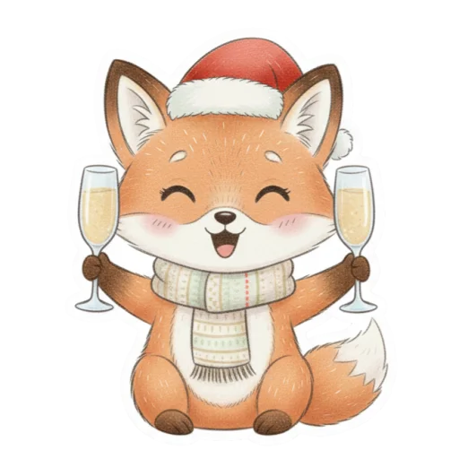 🥂 Стикер «лисенок» для Telegram