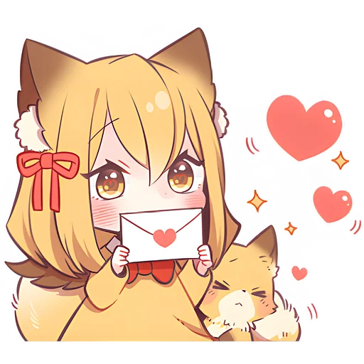 🥰 Стикер «Лиса-чан» для Telegram