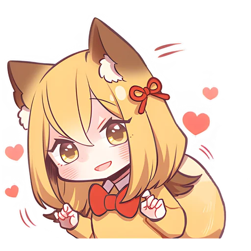 😊 Стикер «Лиса-чан» для Telegram