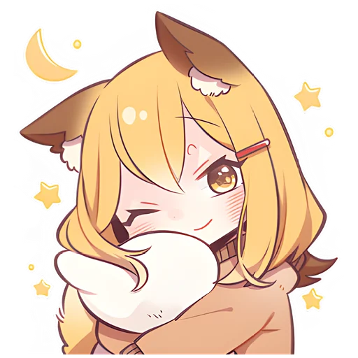 😴 Стикер «Лиса-чан» для Telegram