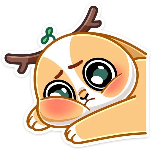 ☹️ Стикер «Листочек» для Telegram