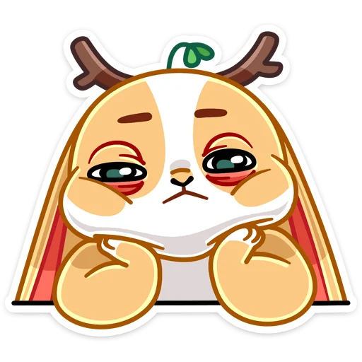 😫 Стикер «Листочек» для Telegram