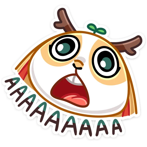 😲 Стикер «Листочек» для Telegram