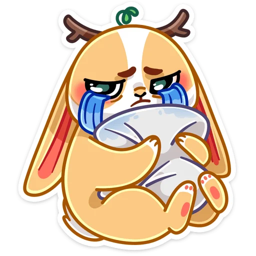 😭 Стикер «Листочек» для Telegram
