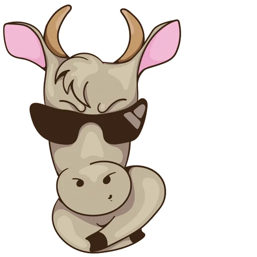 😎 Стикер «Маленький бычок» для Telegram