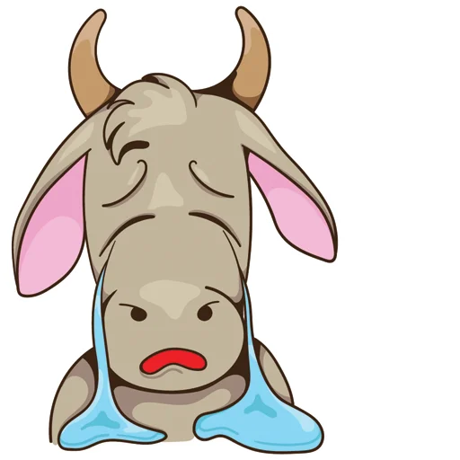 😭 Стикер «Маленький бычок» для Telegram
