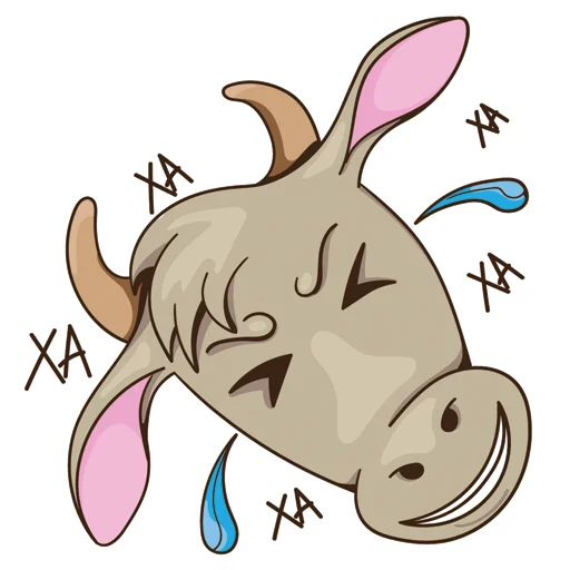 😂 Стикер «Маленький бычок» для Telegram