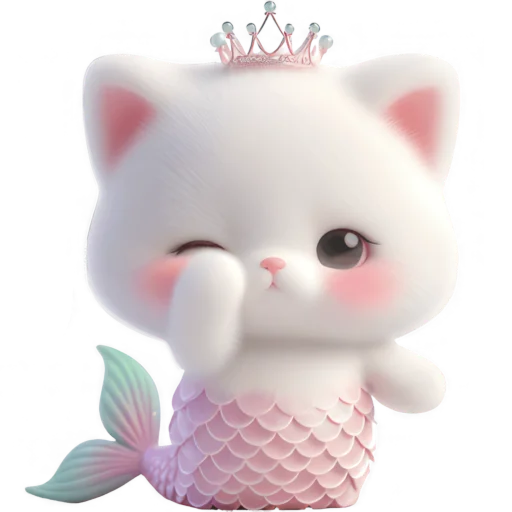 😉 Стикер «Киса Русалочка» для Telegram