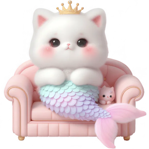 🥺 Стикер «Киса Русалочка» для Telegram