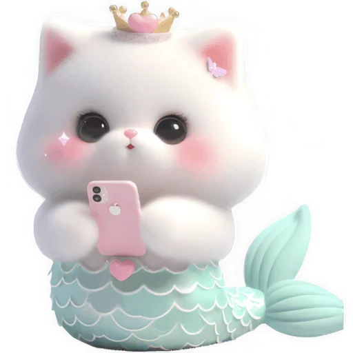 📱 Стикер «Киса Русалочка» для Telegram
