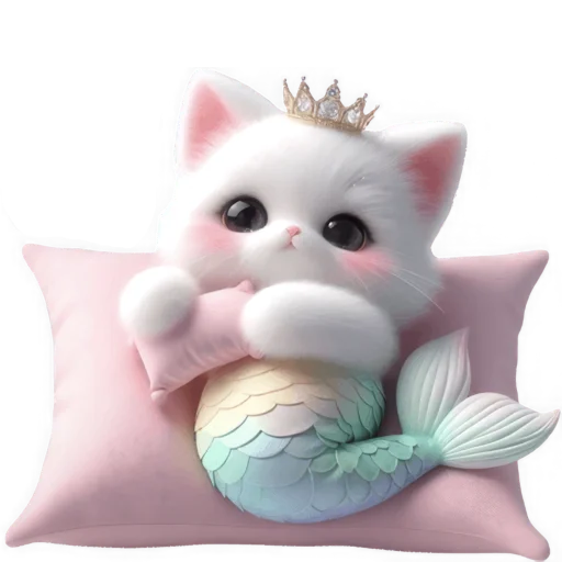 🌛 Стикер «Киса Русалочка» для Telegram
