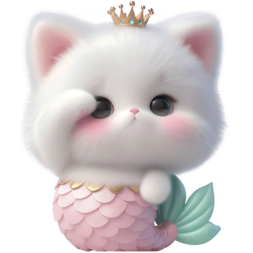 🫡 Стикер «Киса Русалочка» для Telegram