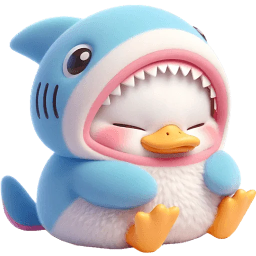 ☺️ Стикер «Утиная акула» для Telegram