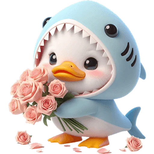 💐 Стикер «Утиная акула» для Telegram