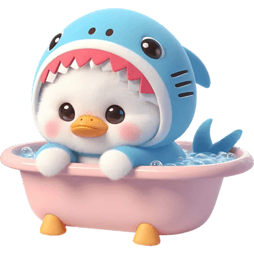 🚿 Стикер «Утиная акула» для Telegram