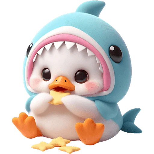 😋 Стикер «Утиная акула» для Telegram