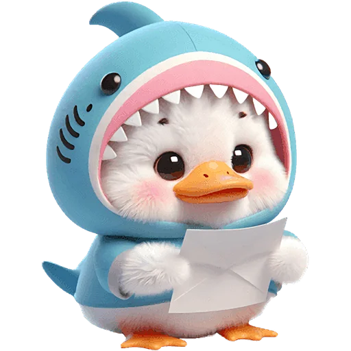 🥺 Стикер «Утиная акула» для Telegram