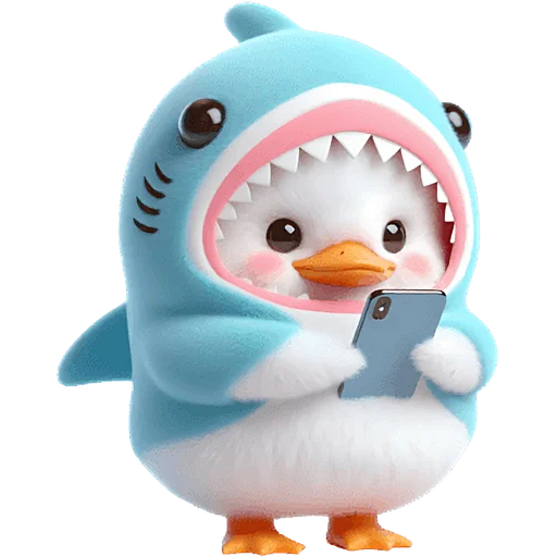 📱 Стикер «Утиная акула» для Telegram