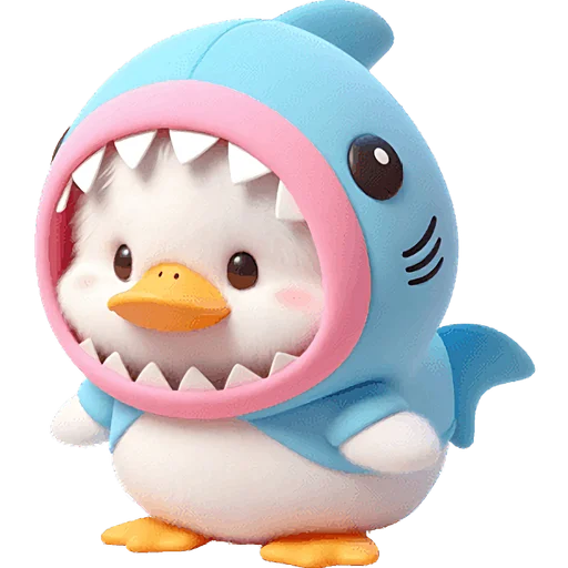 🥺 Стикер «Утиная акула» для Telegram