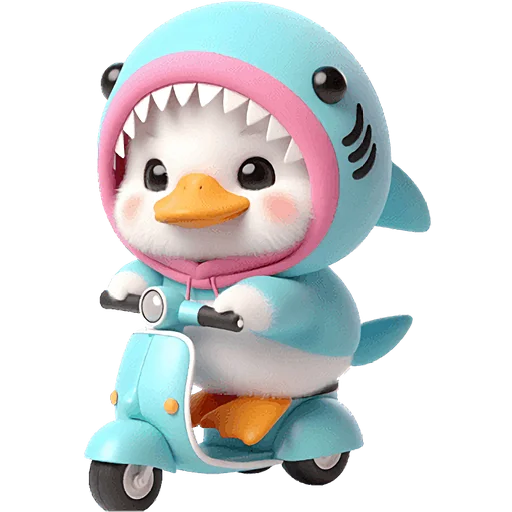 🛵 Стикер «Утиная акула» для Telegram