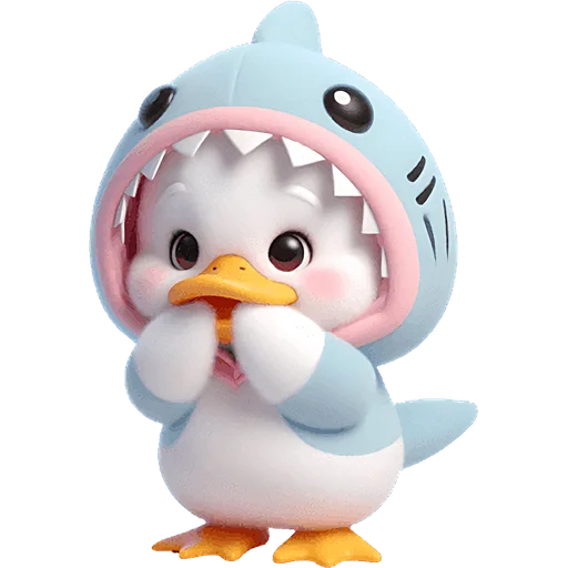 🤭 Стикер «Утиная акула» для Telegram