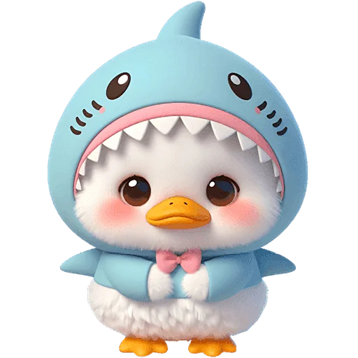 🥺 Стикер «Утиная акула» для Telegram