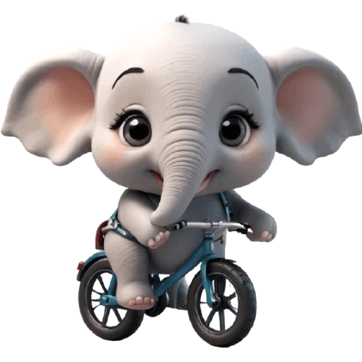 🚲 Стикер «Милый слоненок» для Telegram