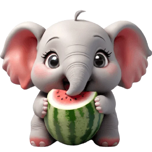 🍉 Стикер «Милый слоненок» для Telegram
