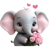 🌷 Эмодзи «Милый слоненок» для Telegram