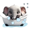 🛁 Эмодзи «Милый слоненок» для Telegram