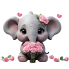 💐 Эмодзи «Милый слоненок» для Telegram