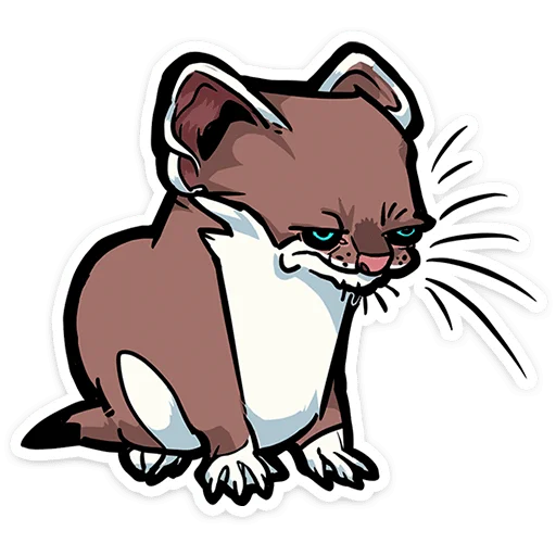 😐 Стикер «Горностайчик Гера» для Telegram