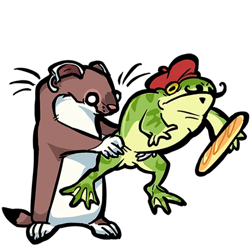🐸 Стикер «Горностайчик Гера Без Текста» для Telegram