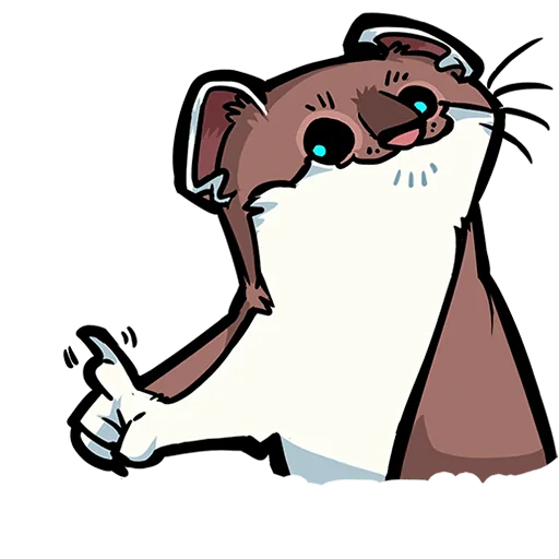 🙅‍♂️ Стикер «Горностайчик Гера Без Текста» для Telegram