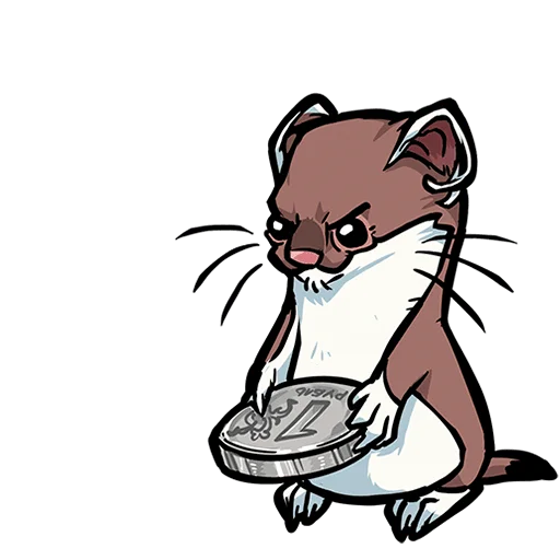 🪙 Стикер «Горностайчик Гера Без Текста» для Telegram
